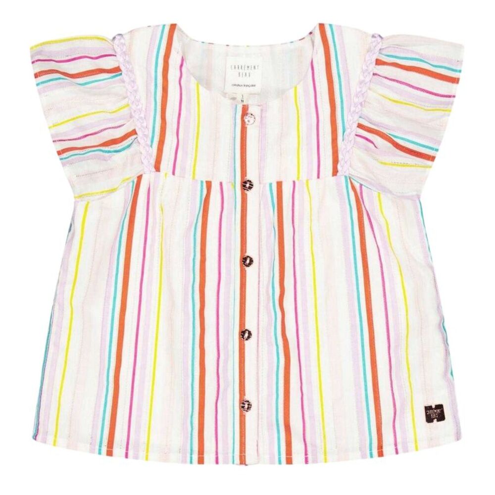 Carrement Beau Girls Regular Flutter T-Shirt / Multicolored
